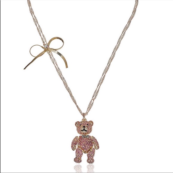 Betsey Johnson Jewelry - Betsey Johnson Pave Bear Necklace